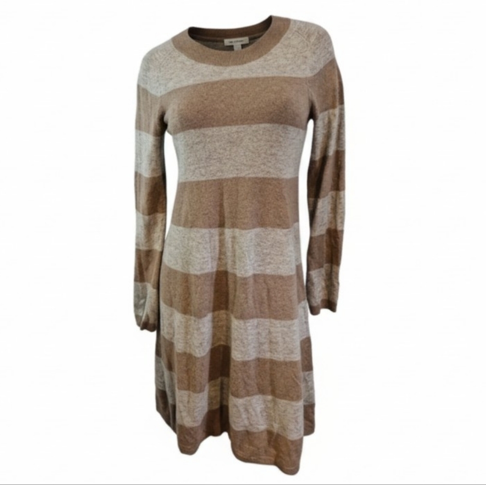 Banana Republic Size S Gray Tan Wool Cashmere Knit Sweaterdress